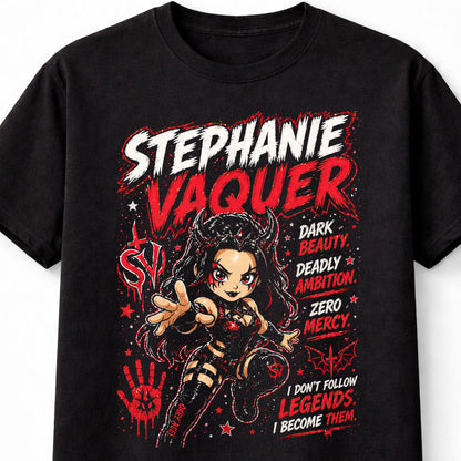 Stephanie Vaquer Dark Beauty Wrestling T-Shirt – Gothic Red Black Fan Tee Adults & Kids Unisex T-Shirt