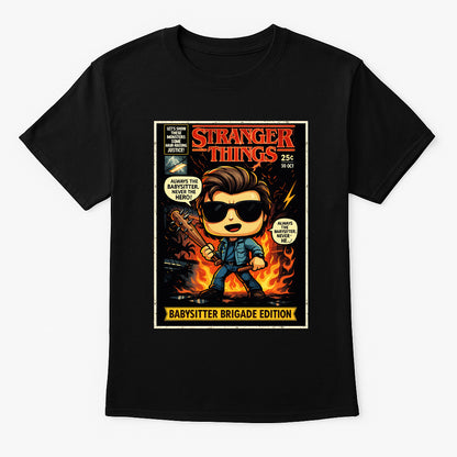 Stranger Things Steve Harrington Babysitter Brigade Edition Retro Comic Cover Unisex T-Shirt