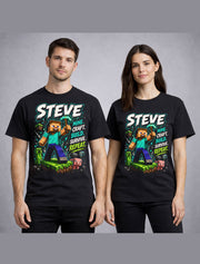 Minecraft Steve Mine Craft Build Survive Gamer Graphic Unisex T-Shirt