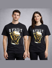 If In Doubt Drink A Stout Skull Beer Gothic Funny Pub Guinness Unisex T-Shirt