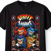 Street Sharks Ripster Jab Streex Big Slammu 90s Cartoon Black Unisex T-Shirt