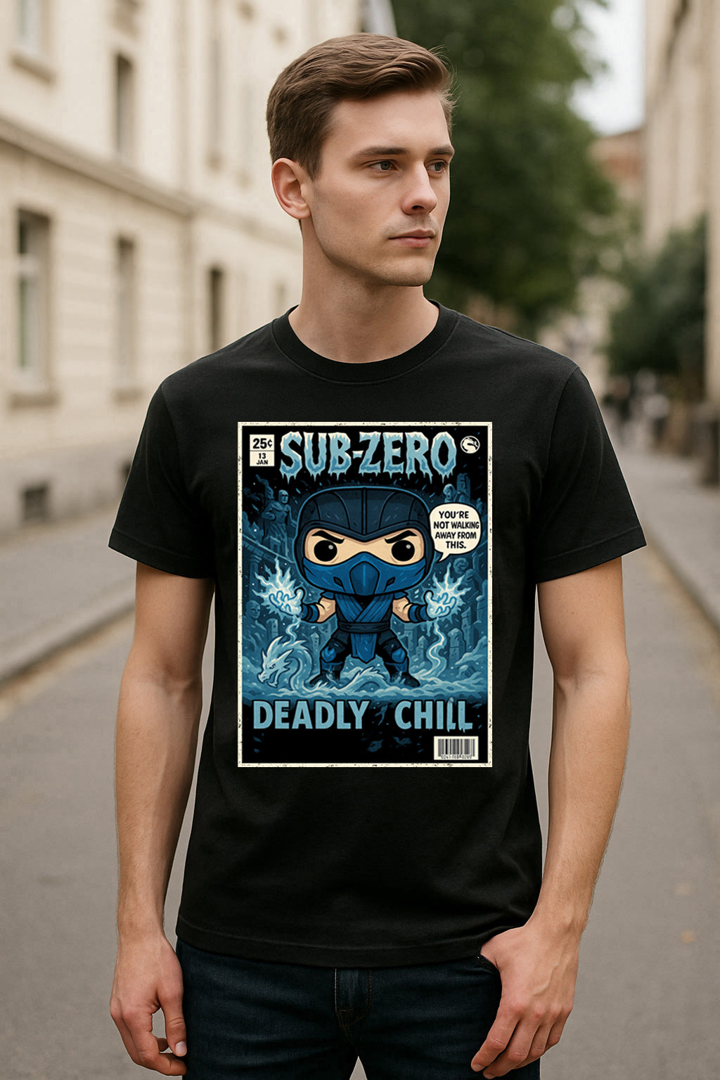 Mortal Kombat Sub-Zero “Deadly Chill” Unisex T-Shirt – Cryomancer Warrior Graphic Tee