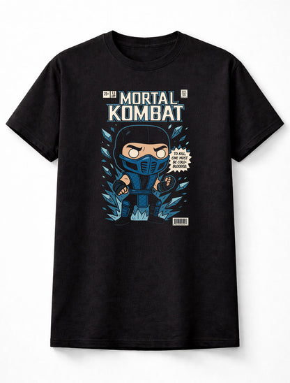 Sub-Zero Mortal Kombat T-Shirt Gaming Ninja Unisex Black Graphic Tee