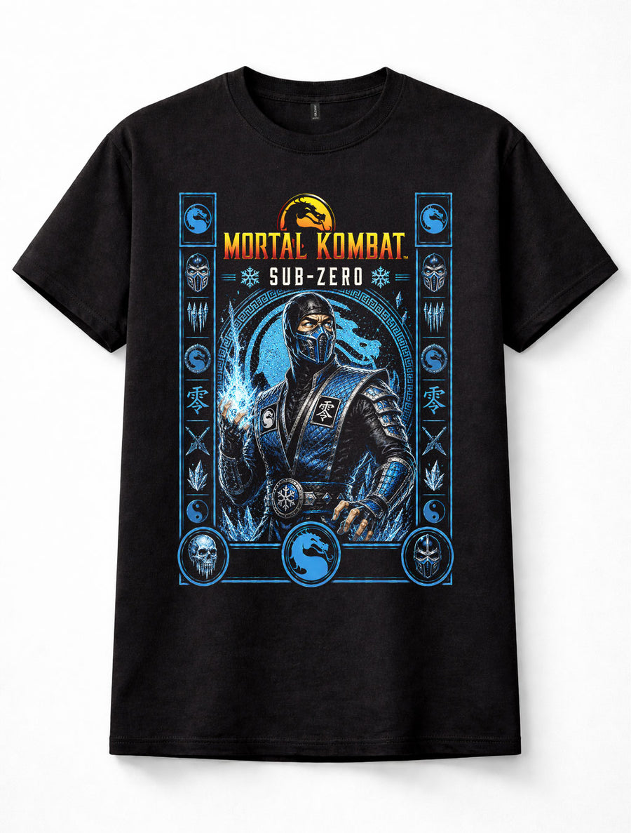 Mortal Kombat Sub-Zero Cryomancer Fighting Game Gamer Unisex T-Shirt