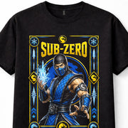Mortal Kombat Sub-Zero Ice Ninja Fighting Game Retro Black Unisex T-Shirt