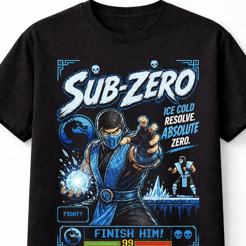 Mortal Kombat Sub-Zero Retro Arcade Ninja Gamer Unisex T-Shirt