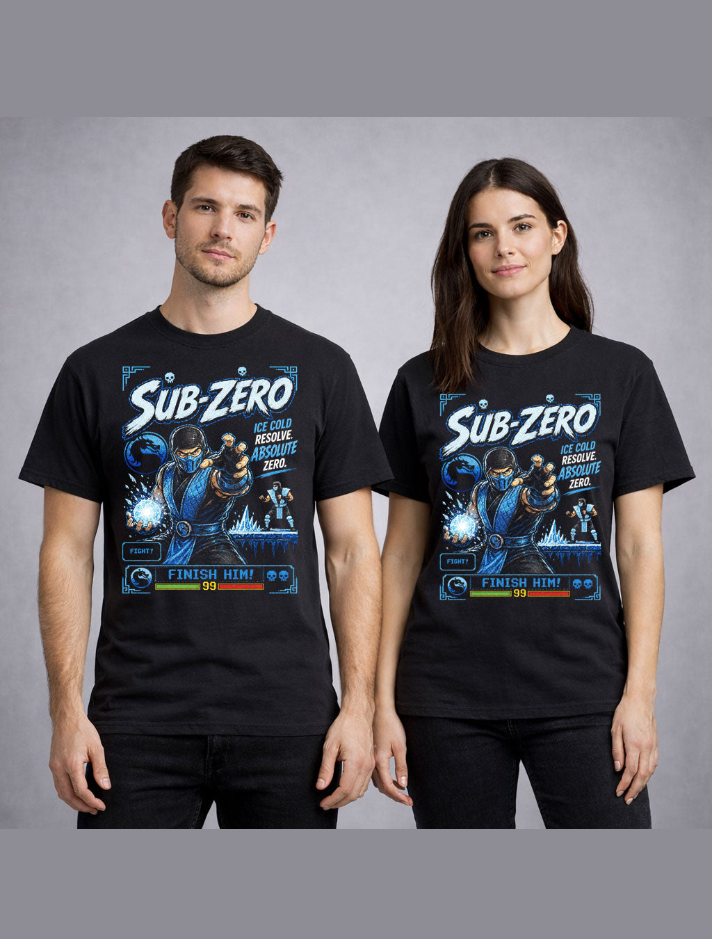 Mortal Kombat Sub-Zero Retro Arcade Ninja Gamer Unisex T-Shirt
