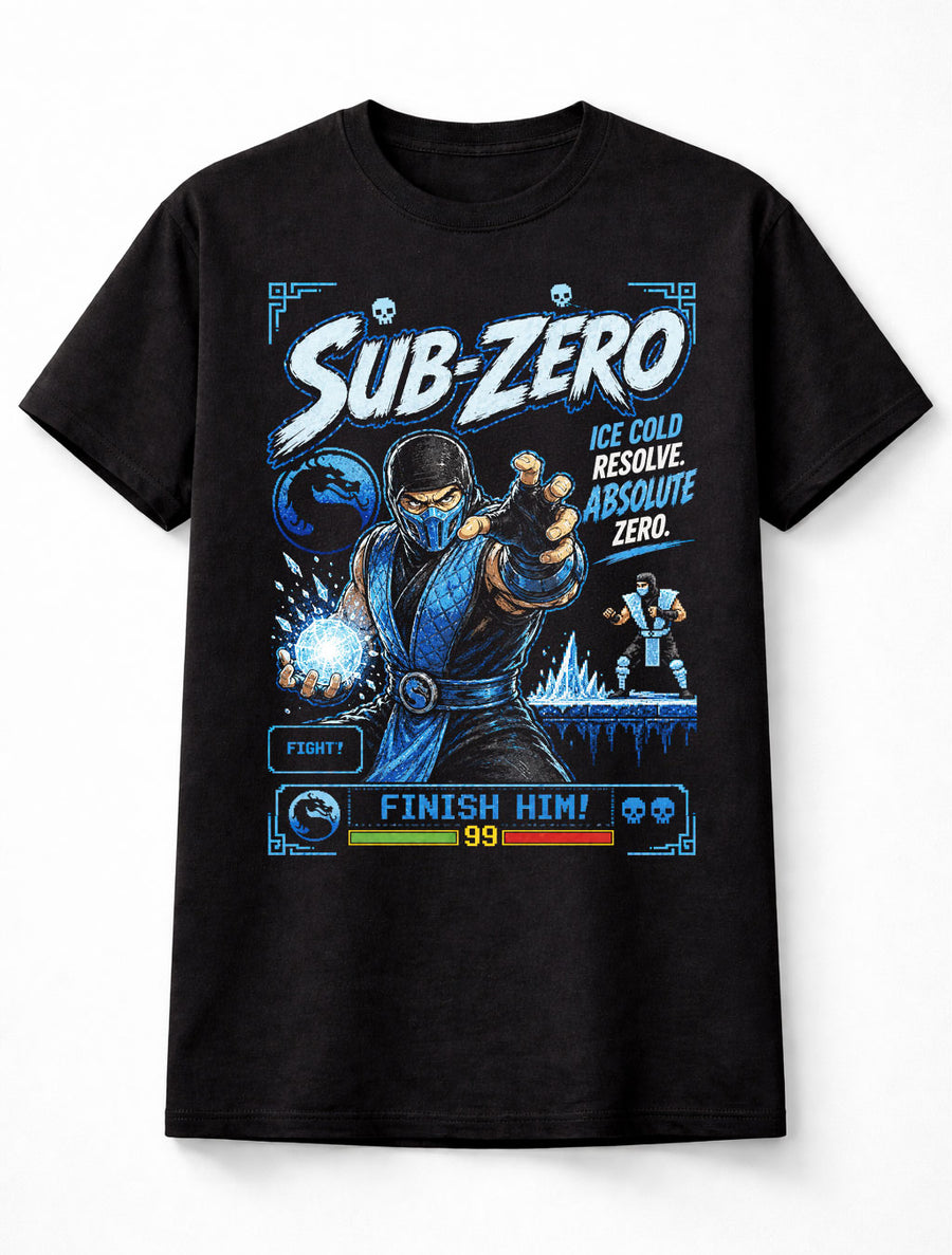 Mortal Kombat Sub-Zero Retro Arcade Ninja Gamer Unisex T-Shirt