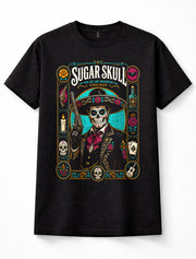 Sugar Skull Gunslinger Cowboy Day Of The Dead Mexican Western Unisex T-Shirt