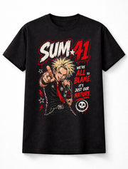 Sum 41 We’re All To Blame Graphic T-Shirt Pop Punk Rock Band Fan Tee 2000s Music Lyrics Shirt Adult & Kids Unisex T-Shirt