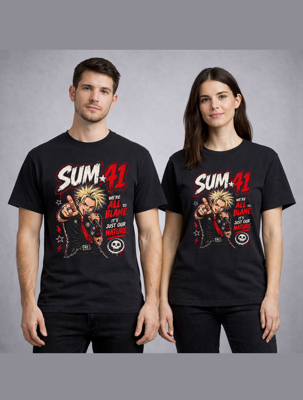 Sum 41 We’re All To Blame Graphic T-Shirt Pop Punk Rock Band Fan Tee 2000s Music Lyrics Shirt Adult & Kids Unisex T-Shirt