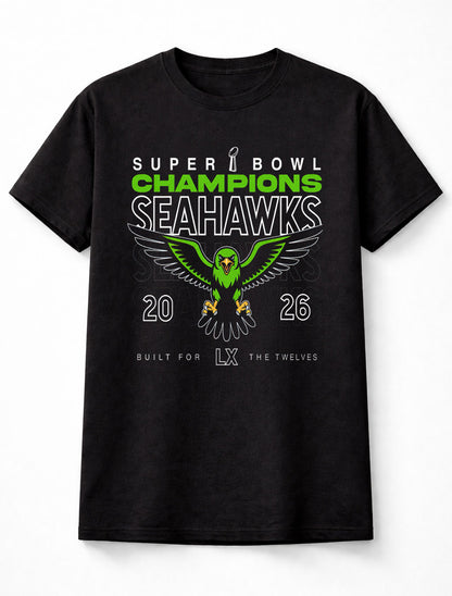 Seattle Seahawks NFL Super Bowl Champions Fan Gift 2026 Unisex T-Shirt