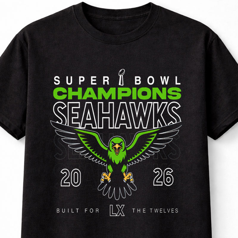 Seattle Seahawks NFL Super Bowl Champions Fan Gift 2026 Unisex T-Shirt