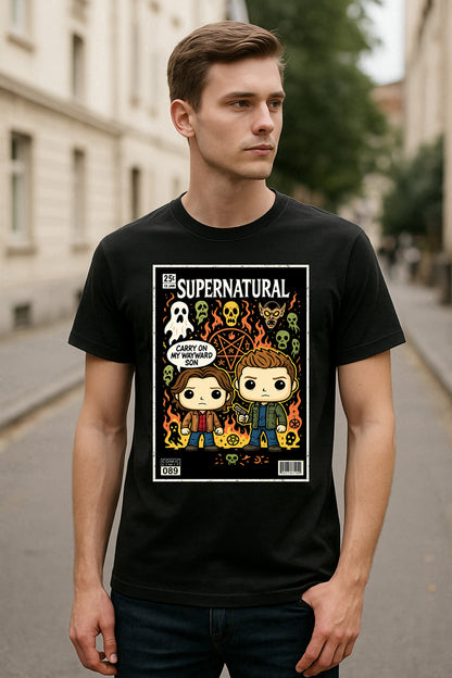 Supernatural “Carry On My Wayward Son” T-Shirt – Winchester Brothers Graphic Tee
