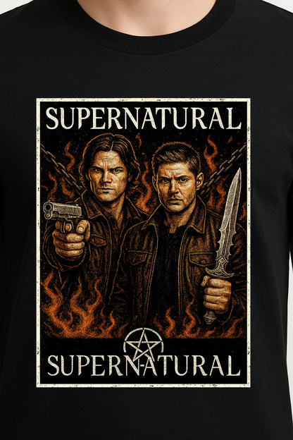 Supernatural Winchester Brothers T-Shirt – Demon Hunter Graphic Tee
