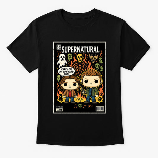 Supernatural “Carry On My Wayward Son” T-Shirt – Winchester Brothers Graphic Tee