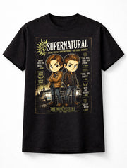 Supernatural Winchester Brothers Dean Sam Graphic Tee TV Series Shirt Unisex Adults & Kids T-Shirt