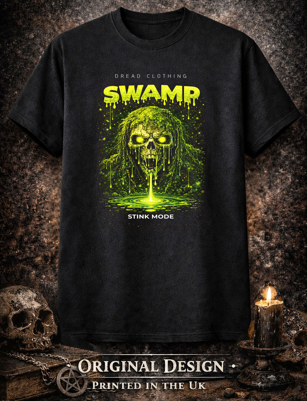 Swamp Stink Mode Unisex Toxic Gothic Creature Horror Graphic T-Shirt