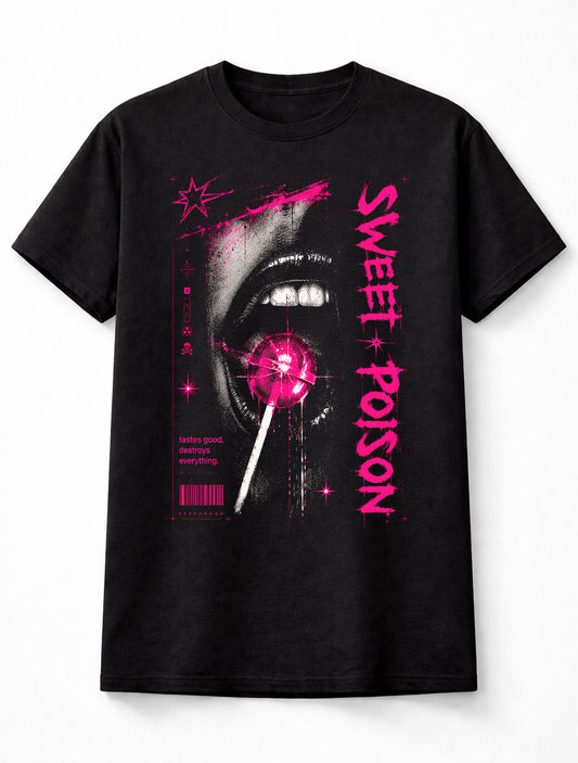 Sweet Poison Y2K Goth Candy Grunge Graphic Black Unisex T-Shirt