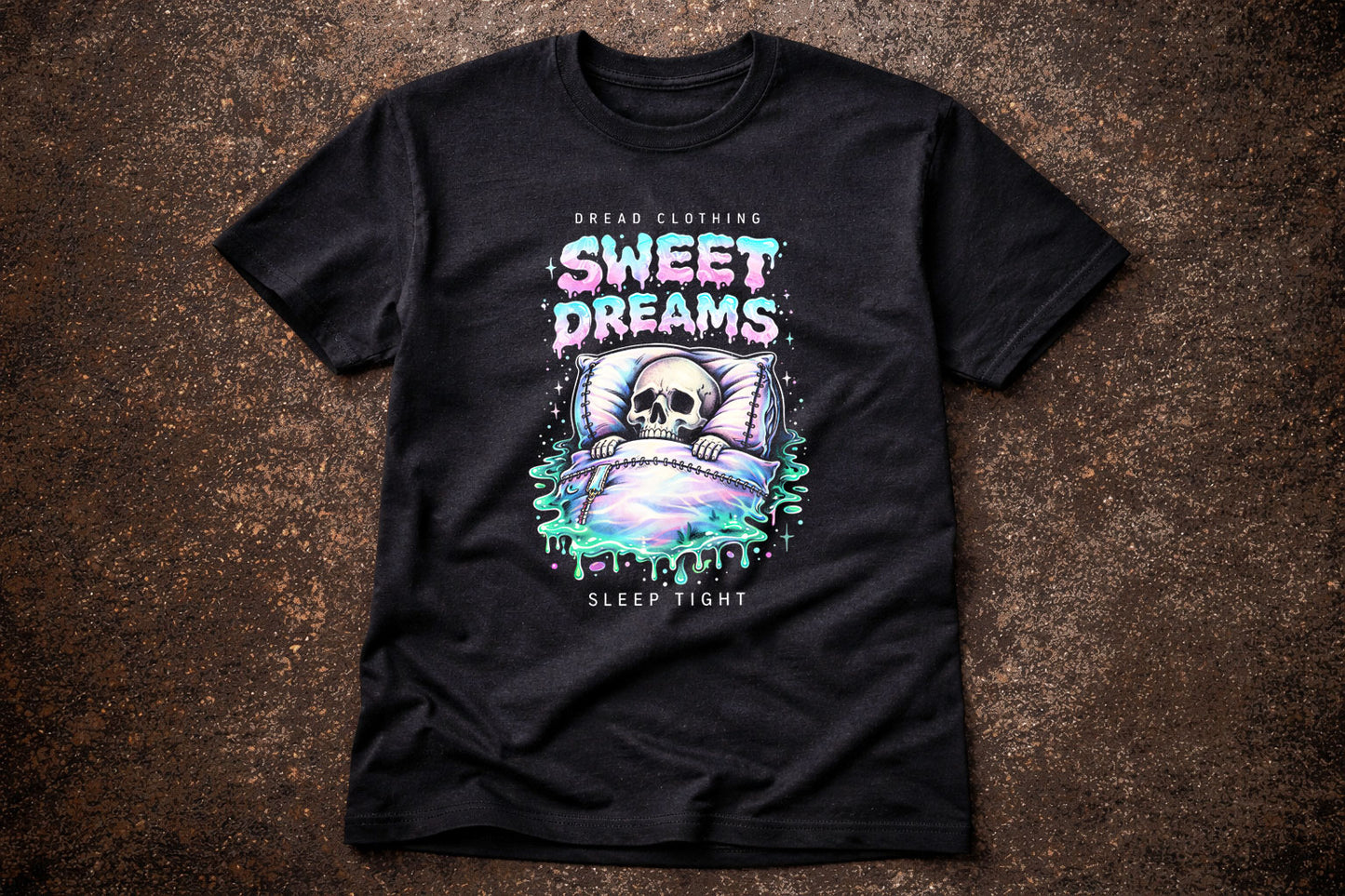 Sweet Dreams Skull Unisex Toxic Gothic T-Shirt Horror Sleep Dark Alt Tee
