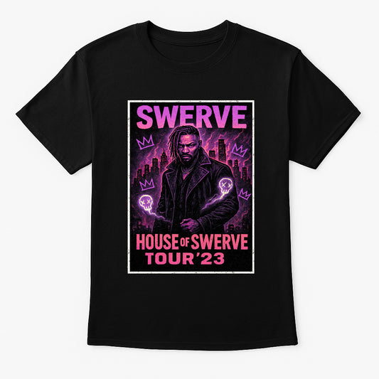 Swerve “House of Swerve Tour ’23” Who's House? Unisex T-Shirt – Retro Wrestling Graphic Tee
