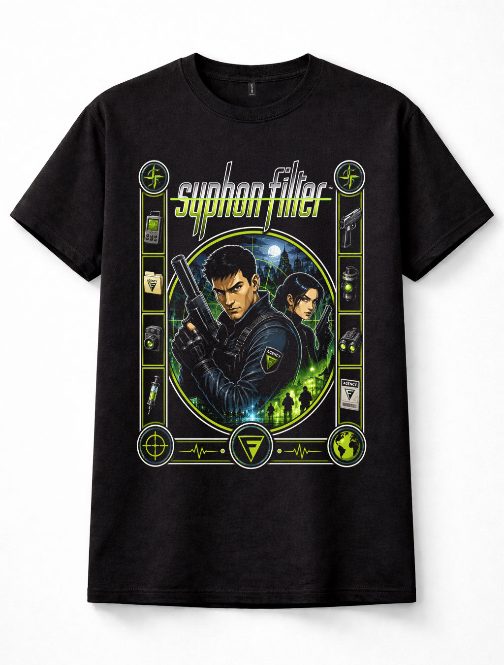 Syphon Filter Gabe Logan Lian Xing Retro Gaming Unisex T-Shirt