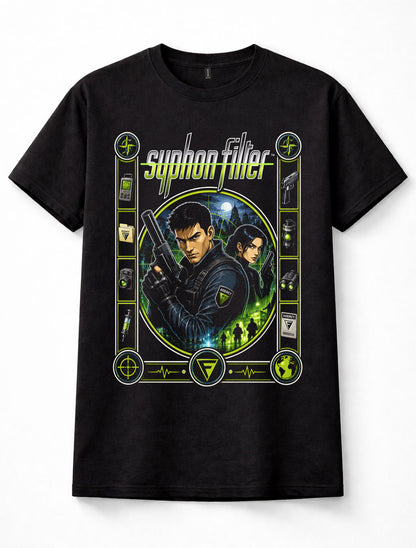 Syphon Filter Gabe Logan Lian Xing Retro Gaming Unisex T-Shirt