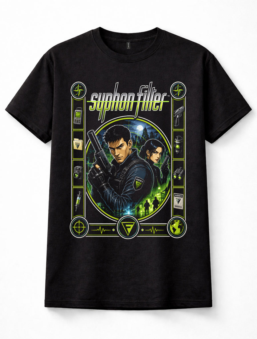 Syphon Filter Gabe Logan Lian Xing Retro Gaming Unisex T-Shirt