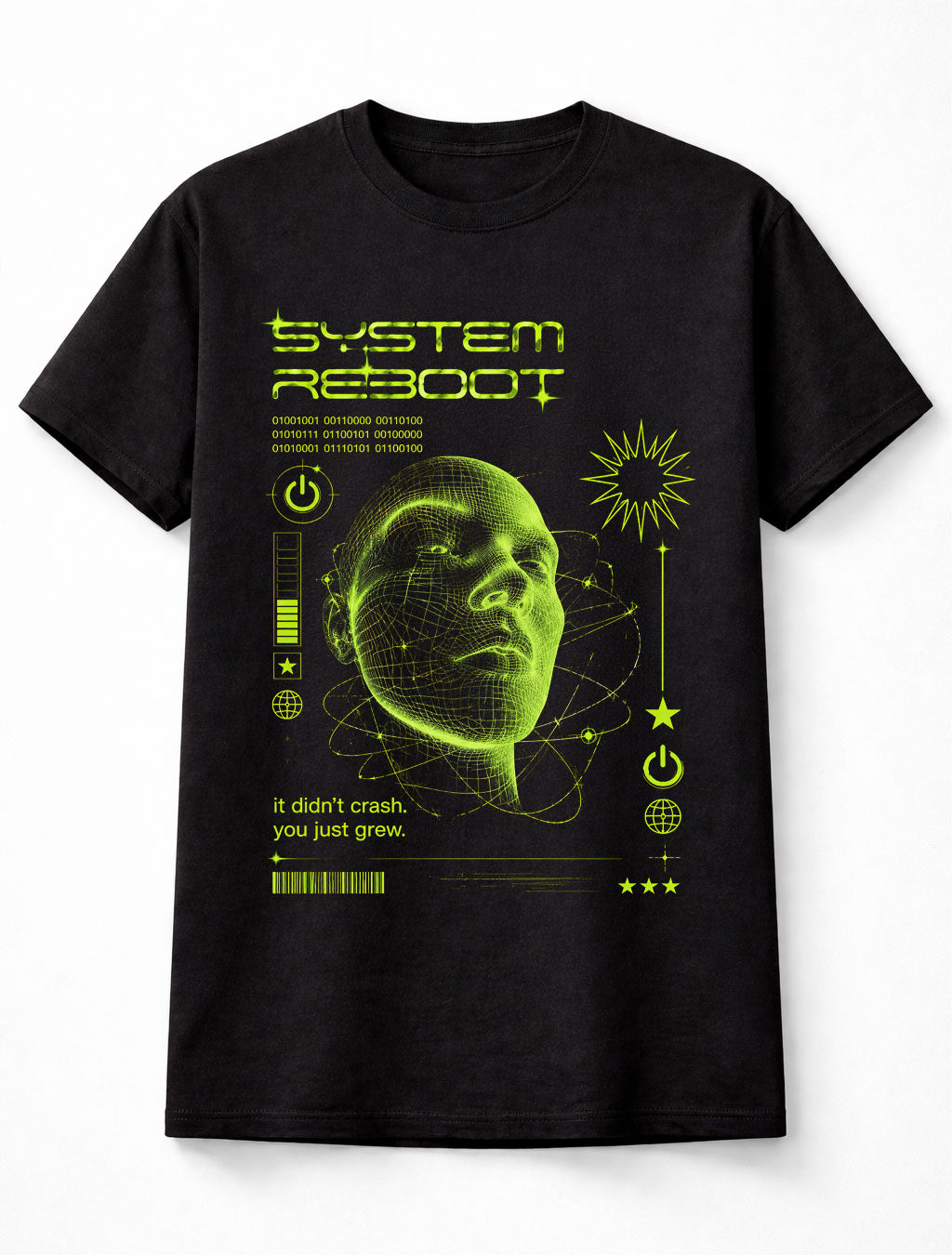System Reboot Cyberpunk Glitch Y2K Graphic Unisex T-Shirt