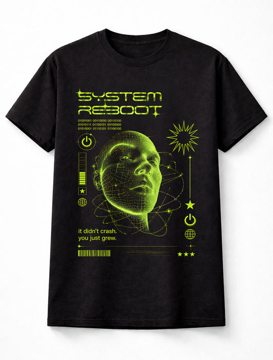 System Reboot Cyberpunk Glitch Y2K Graphic Unisex T-Shirt