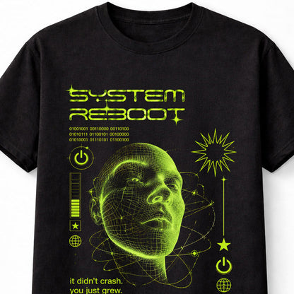 System Reboot Cyberpunk Glitch Y2K Graphic Unisex T-Shirt