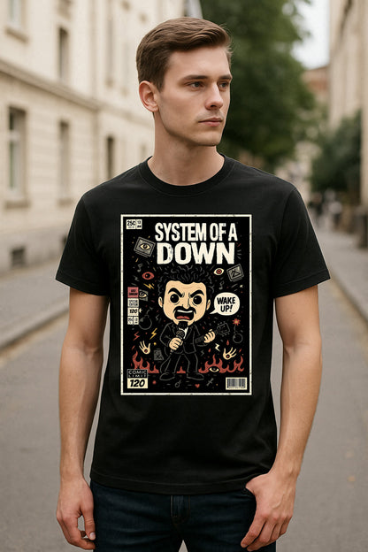 System of a Down Chop Suey Nu Metal Funko Pop Style Unisex T-Shirt