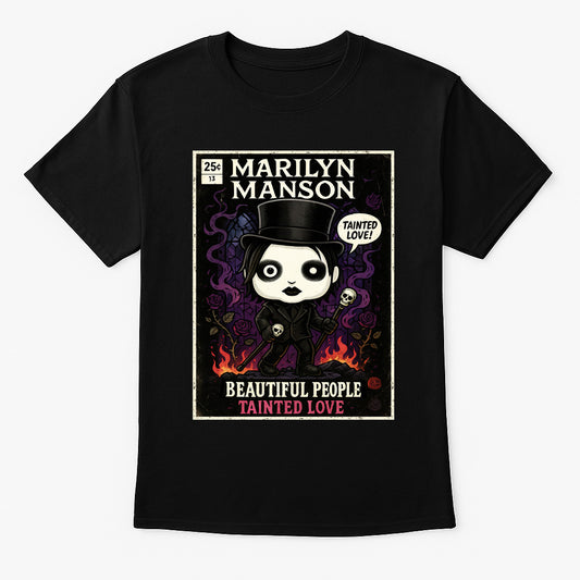 Marilyn Manson Tainted Love Goth Rock Funko Pop Style Unisex T-Shirt