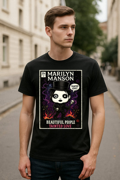 Marilyn Manson Tainted Love Goth Rock Funko Pop Style Unisex T-Shirt