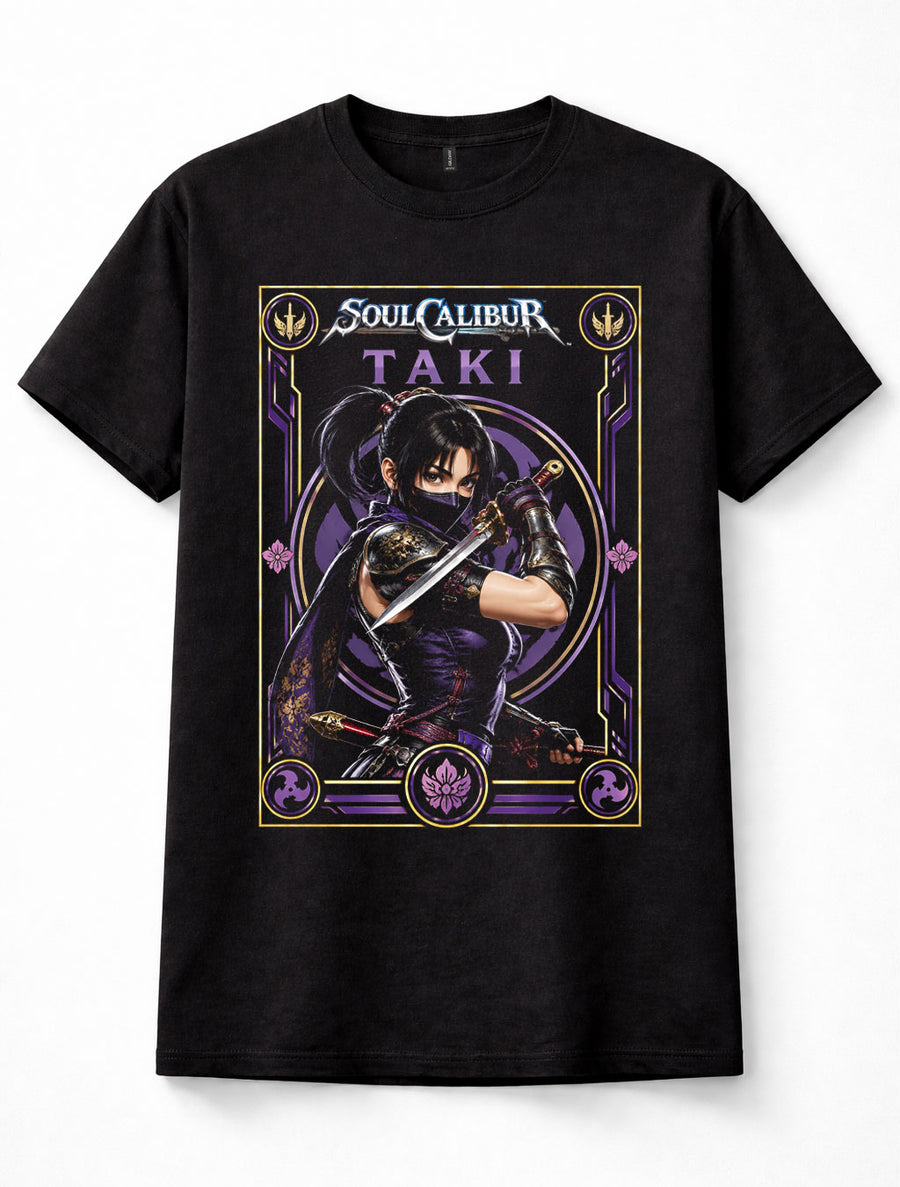 Soul Calibur Taki Ninja Samurai Sword Fighting Game Black Unisex T-Shirt