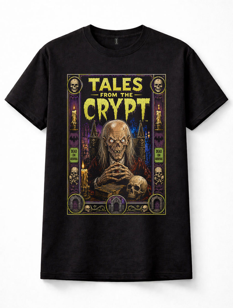 Tales From The Crypt Crypt Keeper Horror Gothic 90s TV Black Unisex T-Shirt