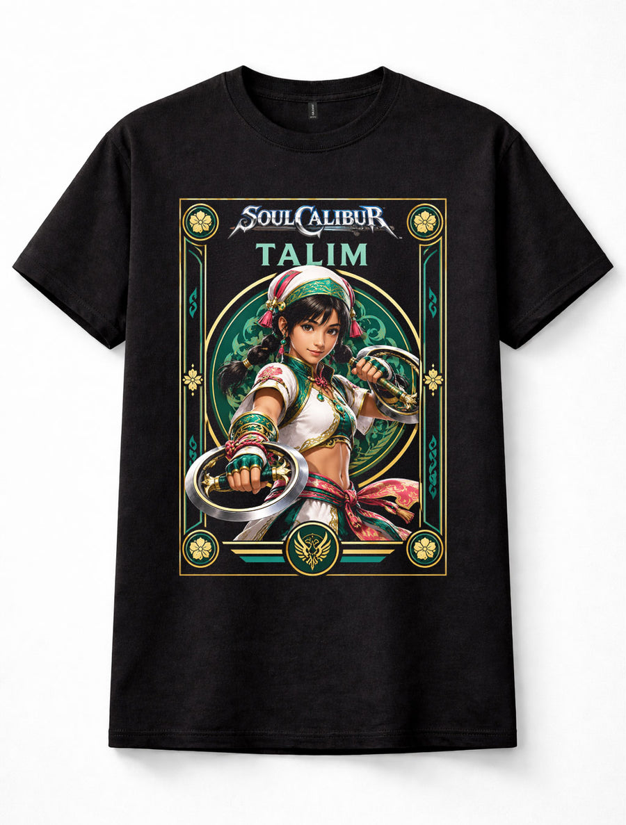 Soul Calibur Talim Wind Priestess Fighting Game Retro Black Unisex T-Shirt