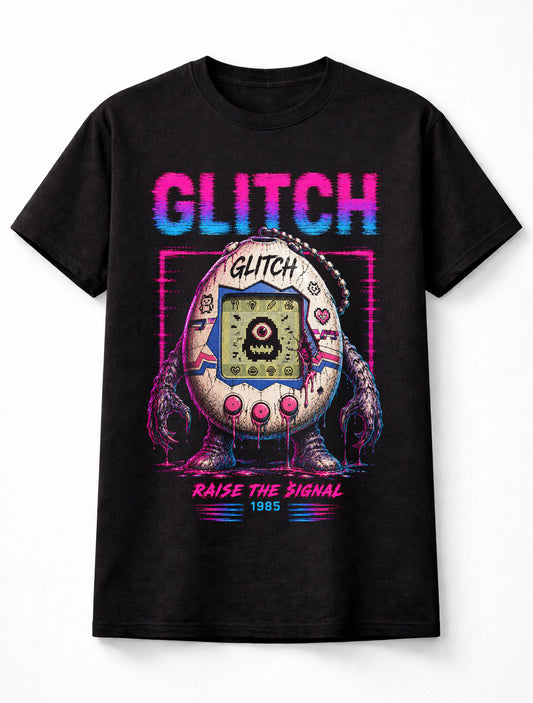 Glitch Virtual Pet Monster Retro Gaming Horror 1985 Unisex T-Shirt
