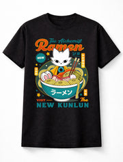 Tao Alchemist Ramen Cat T-Shirt Anime Noodle Graphic Tee Adults & Kids Unisex T-Shirt