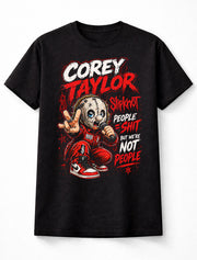 Corey Taylor Slipknot Graphic T-Shirt Metal Band Tee Red Black Heavy Metal Shirt People = Shit But We’re Not People Adults & Kids Unisex T-Shirt