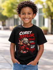 Corey Taylor Slipknot Graphic T-Shirt Metal Band Tee Red Black Heavy Metal Shirt People = Shit But We’re Not People Adults & Kids Unisex T-Shirt