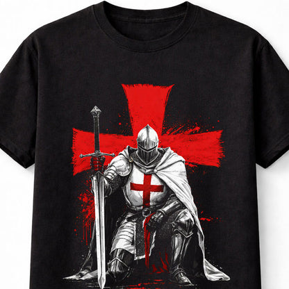 Knights Templar Cross Graphic Medieval Warrior Unisex T Shirt