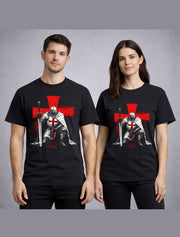 Knights Templar Cross Graphic Medieval Warrior Unisex T Shirt