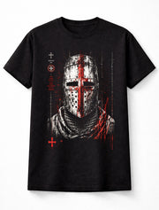 Knights Templar Helmet Crusader Medieval Warrior Cross Unisex T-Shirt