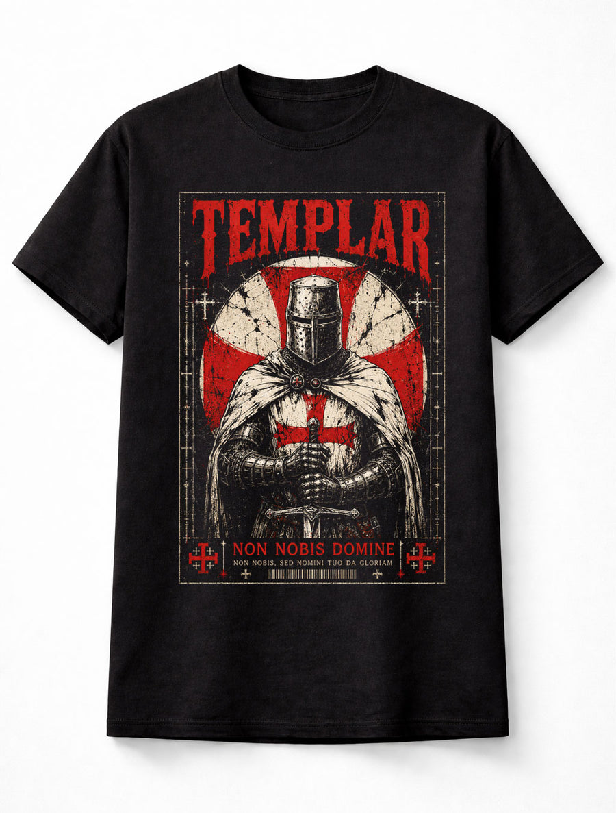 Templar Non Nobis Domine Crusader Knight Medieval Cross Unisex T-Shirt