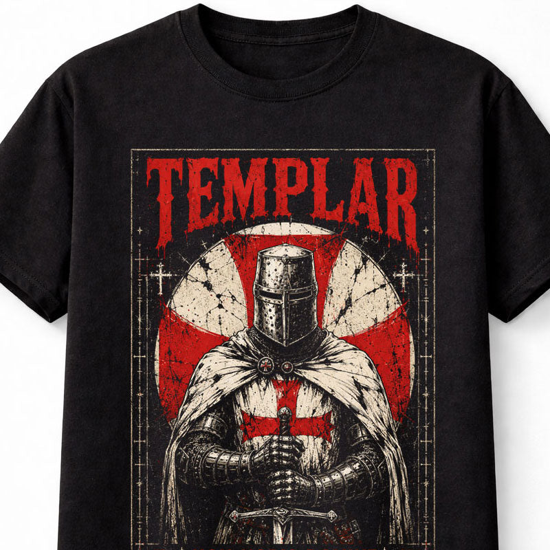 Templar Non Nobis Domine Crusader Knight Medieval Cross Unisex T-Shirt