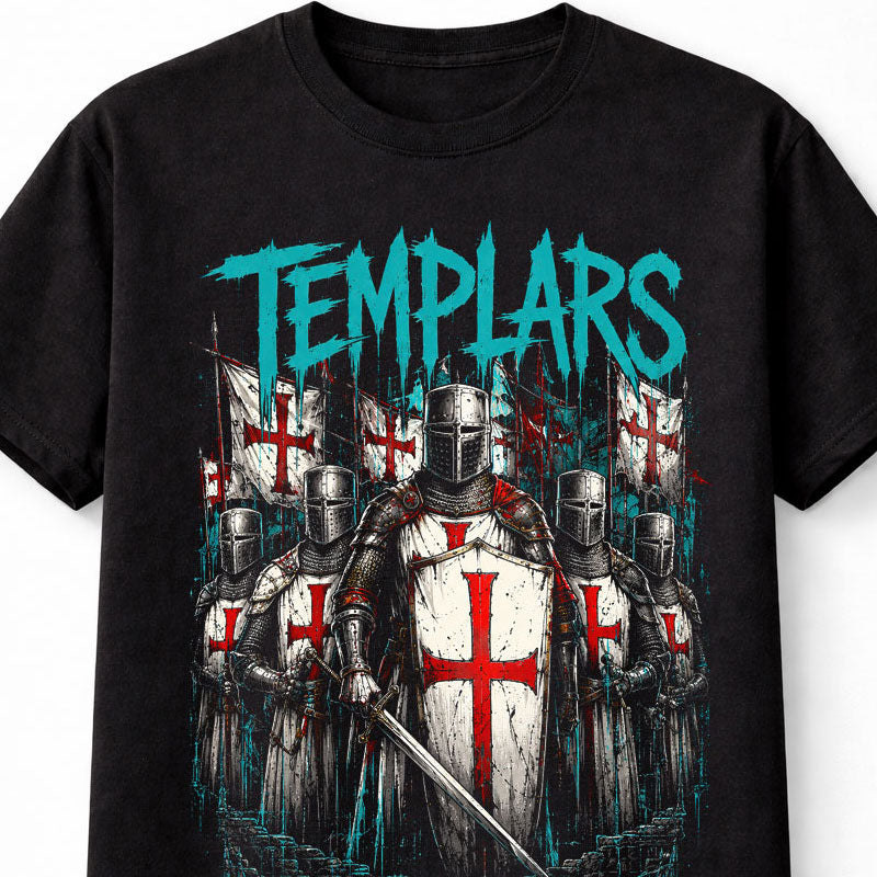 Templar Knights Crusader Medieval Warrior Gothic Unisex T-Shirt