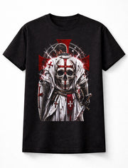 Knights Templar Skull Crusader Medieval Gothic Unisex T-Shirt