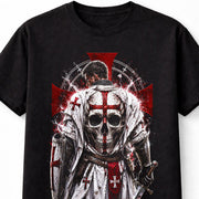 Knights Templar Skull Crusader Medieval Gothic Unisex T-Shirt