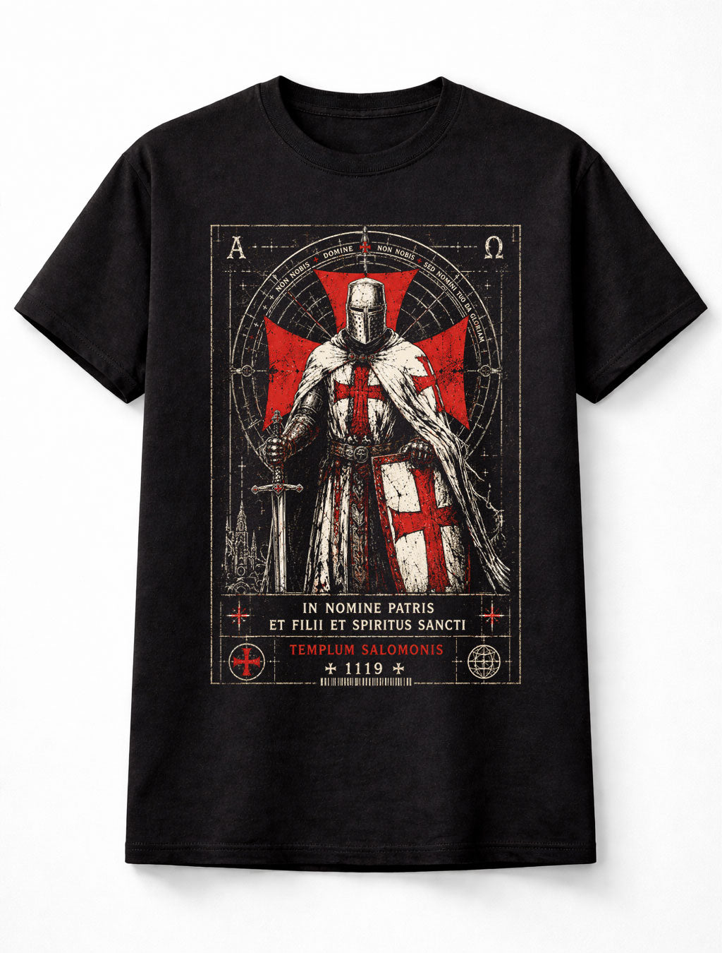 Templar Knight Medieval Crusader Faith Warrior Graphic Unisex T-Shirt